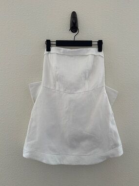 chinese dress ladies Hélène white oversize-bow mini dress main image 1